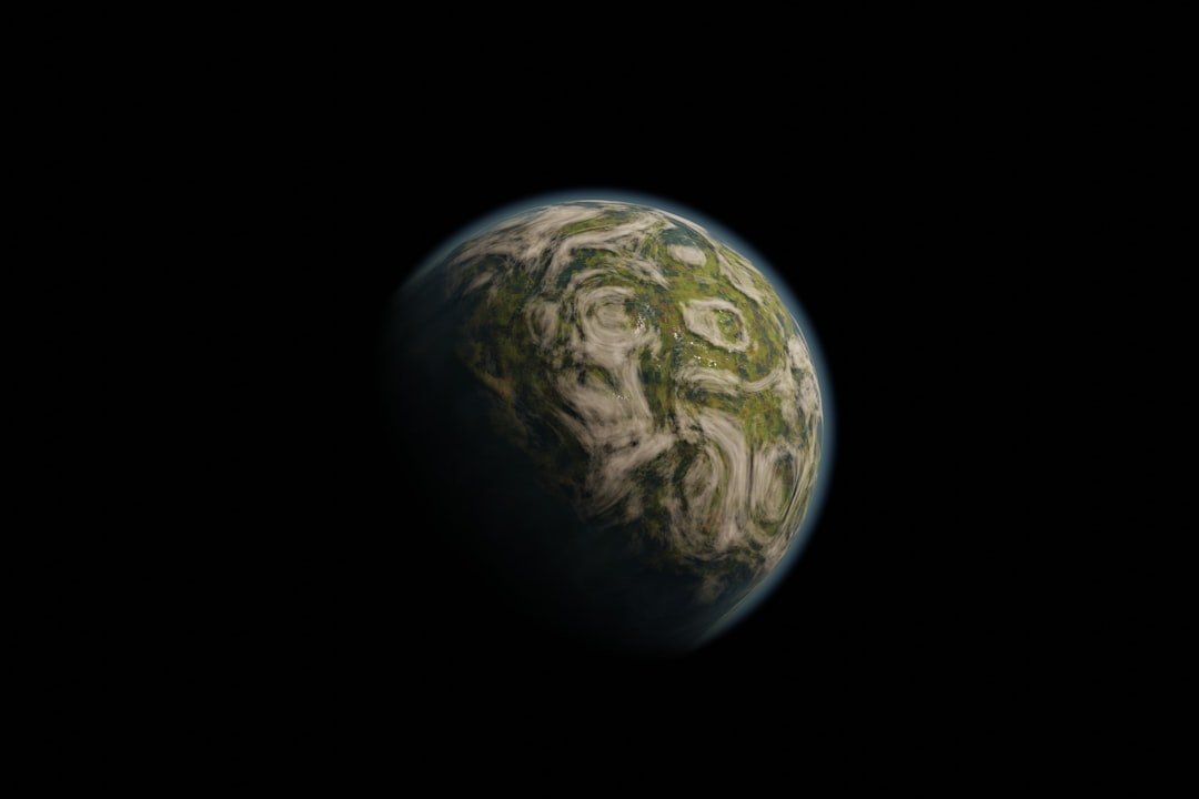 Earth viewed from space against a dark background